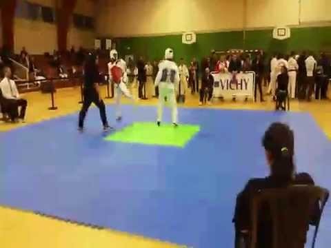 championnat d’auvergne Taekwondo combat -58kg 2015